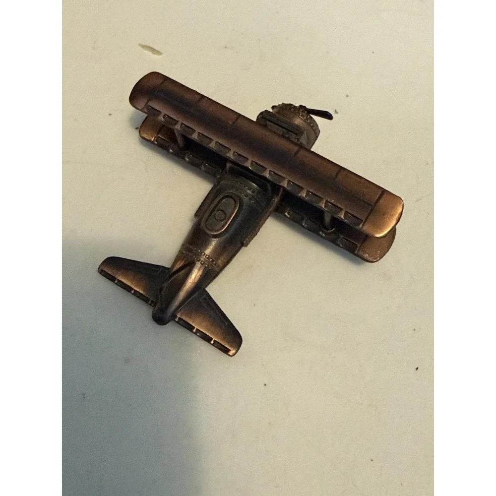 Bi-Plane Die Cast Metal Collectible Pencil Sharpener
